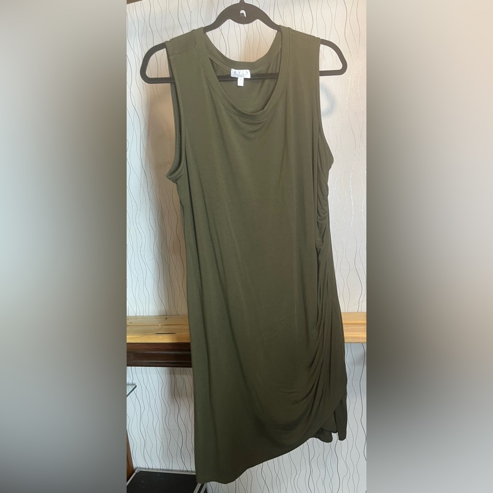 Lane ruched knit fitted dress by AVLN Studio, size XL.